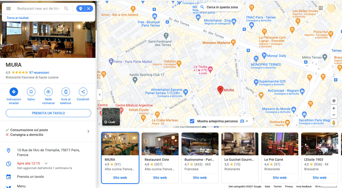 Google my Business Mappa